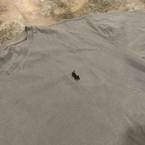 polo ralph lauren y2k gray and black t shirt size large - Picture 3 of 6